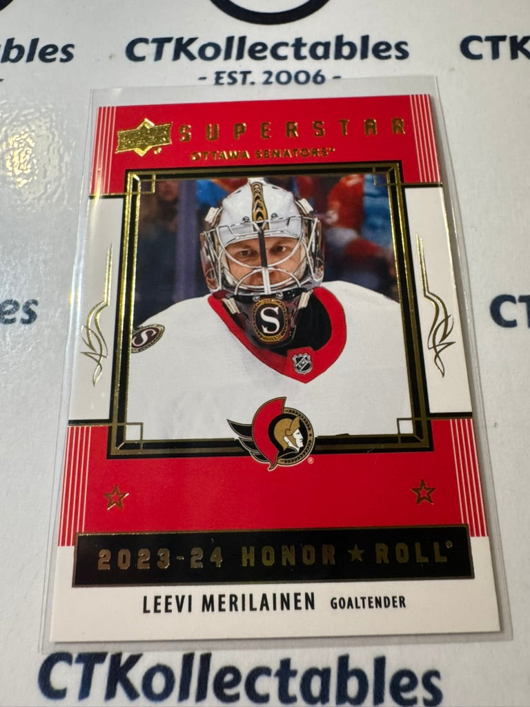 2023-24 NHL Upper Deck Series 2 Leevi Merilainen Honor Roll HR63 Senators