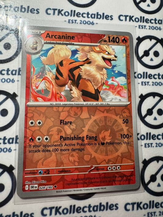 Growlithe Scarlet & Violet Destined Rivals #028/182 Reverse Holo