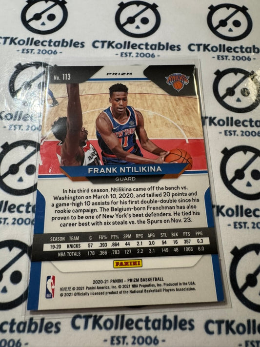 2020-21 NBA Panini Prizm Frank Ntilikina Red Wave Prizm #113 Knicks