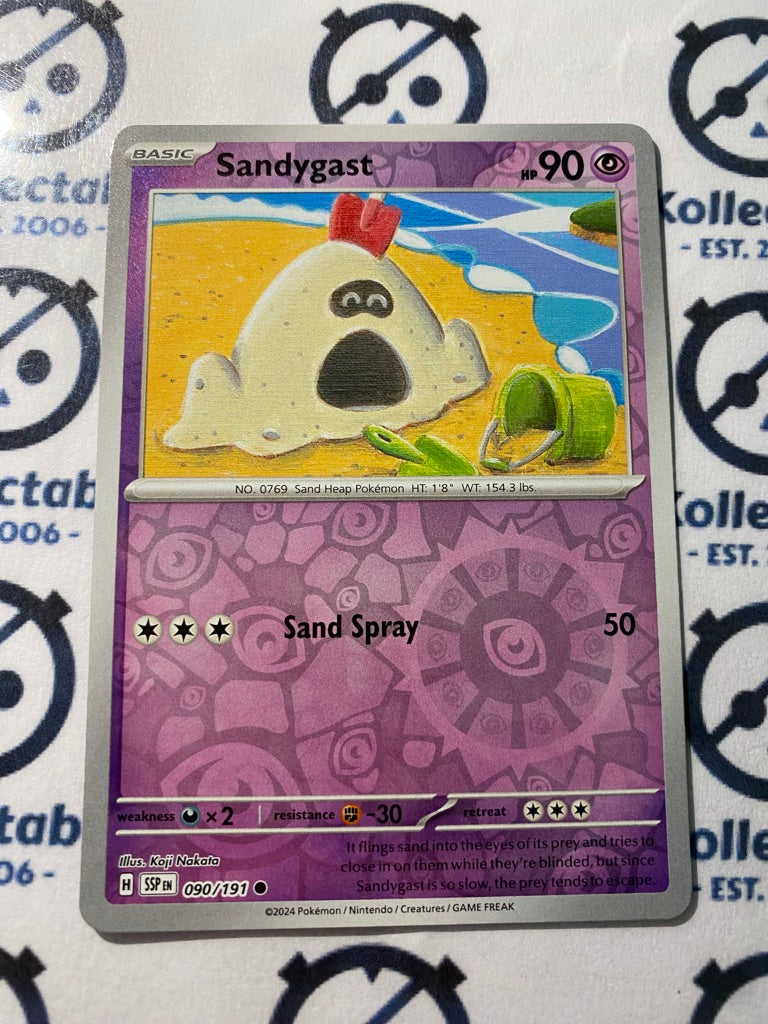Sandygast Reverse Holo #090/191 Surging Sparks Pokémon TCG 2024
