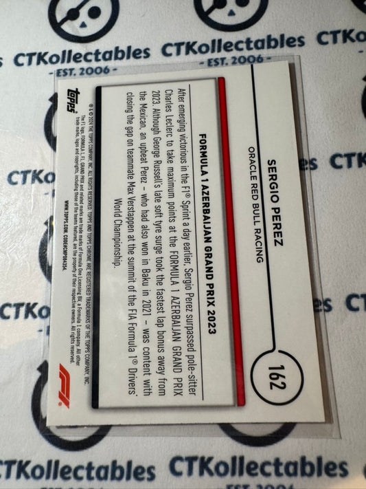2024 Topps Chrome F1 Sergio Perez "Driver of the day" Red Bull #162