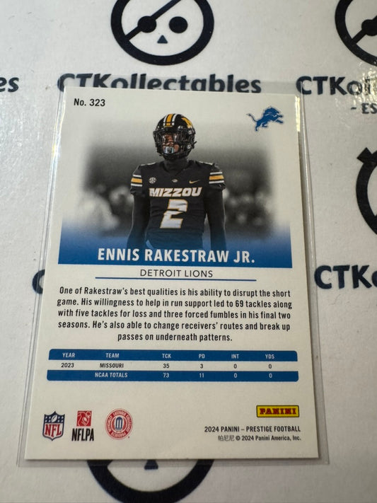 2024 NFL Prestige Rookie Card #323 Ennis Rakestraw Jr. Detroit Lions