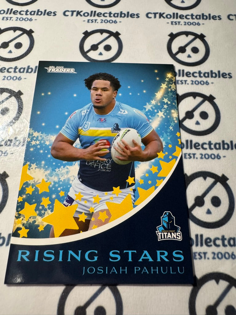 2025 NRL Traders Rising Stars RS 17 / 51 TITANS JOSIAH PAHULU