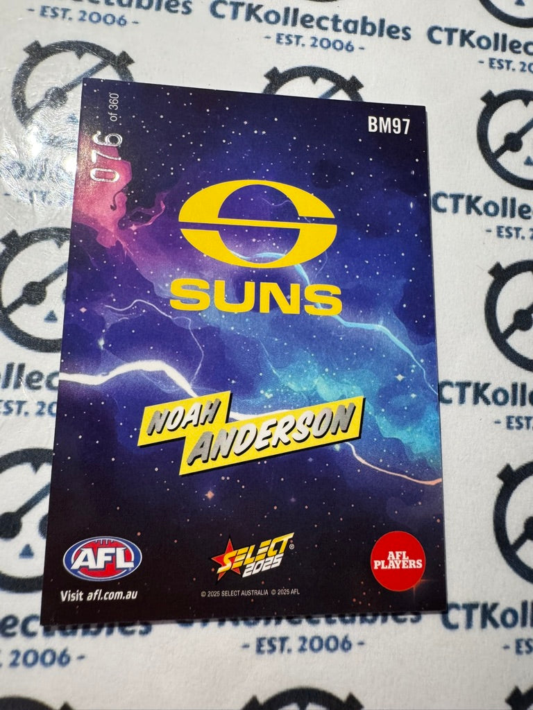 2025 AFL Footy Stars BOOM! Noah Anderson #076/360 Suns BM97