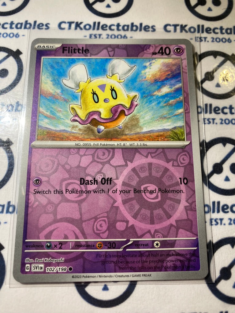 Flittle Reverse Holo #102/198 2023 Scarlet & Violet Pokémon TCG