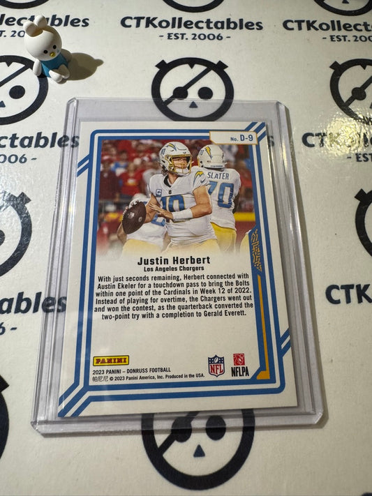2023 NFL Panini Donruss Justin Herbert Dominators #D-9 Chargers