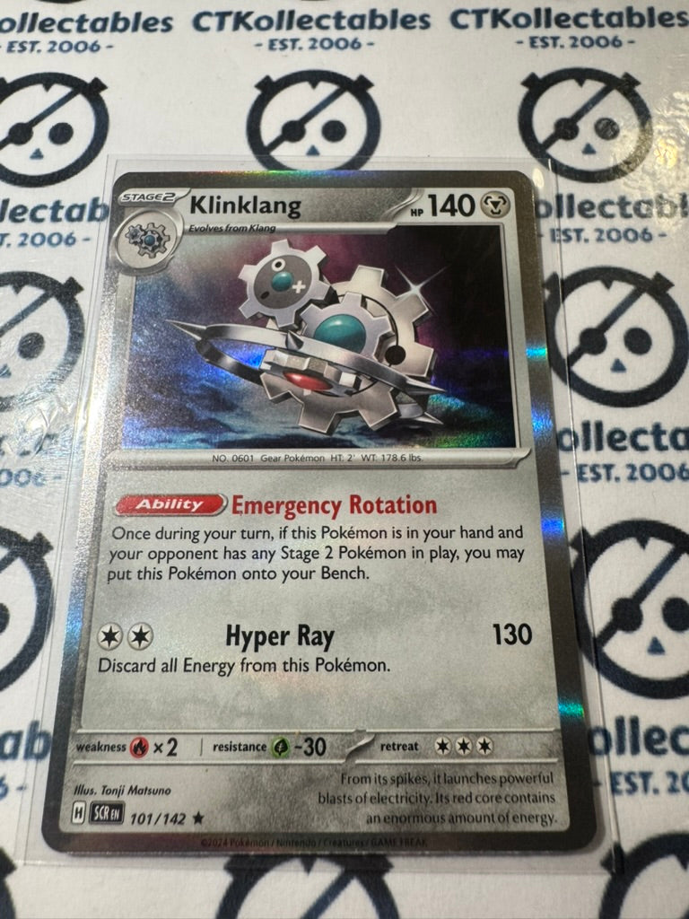 Klinklang Holo Rare #101/142 Stellar Crown Scarlet & Violet Pokemon