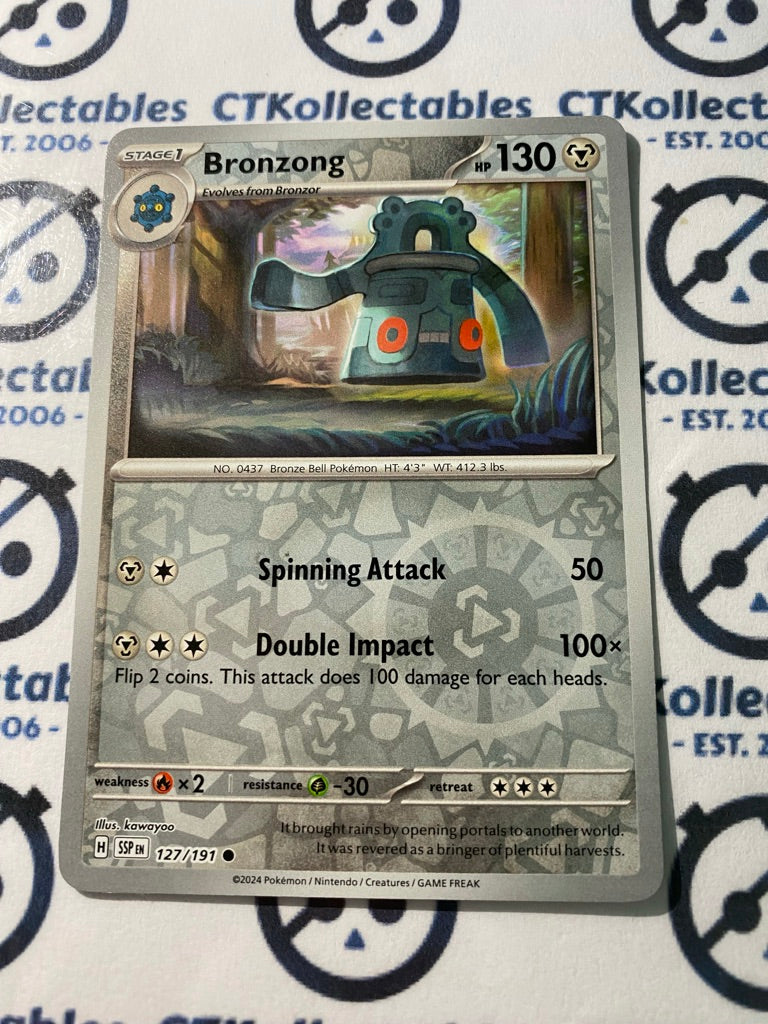 Bronzong Reverse Holo #127/191 Surging Sparks Pokémon TCG 2024