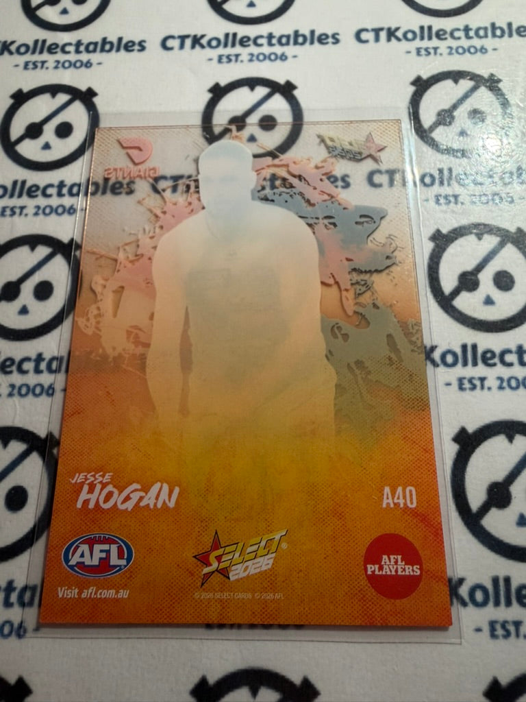 2026 Select AFL Footy Stars ACETATE #A40 Jesse Hogan Giants