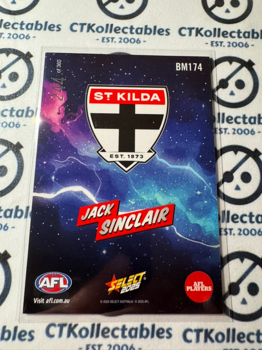 2025 AFL Footy Stars Luminous Jack Sinclair Boom! #244/360 #BM174 Saints