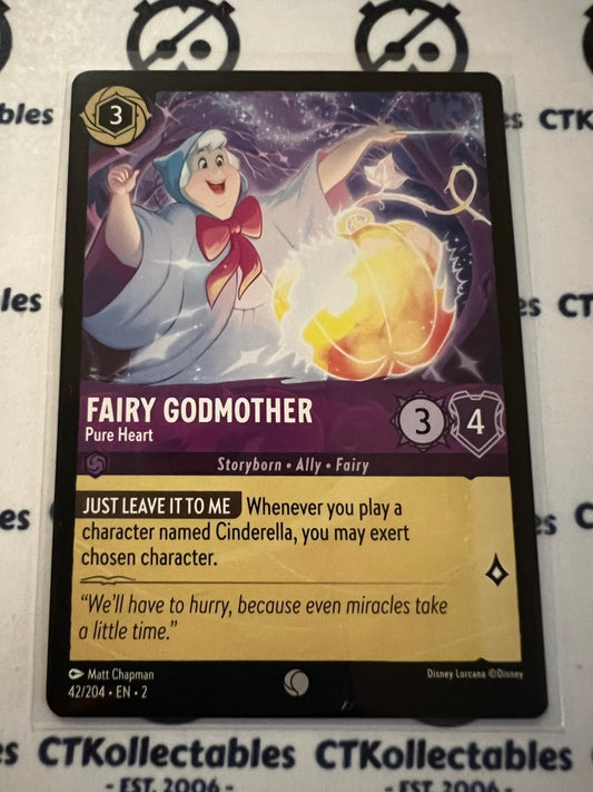 2024 Disney Lorcana Floodborn Non-Foil #42 Fairy Godmother, Pure Heart – Common