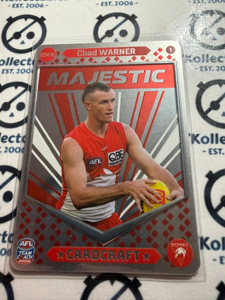 2026 Teamcoach AFL Cardcraft Majestic CCM-16 Chad Warner Swans
