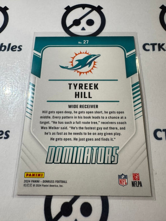 2024 NFL Panini Donruss Dominators #27 Tyreek Hill Dolphins