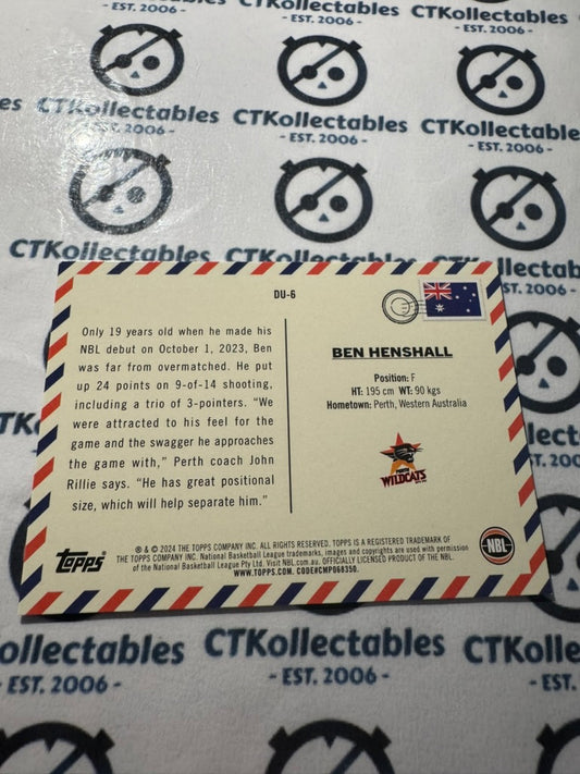 2023-24 Topps NBL Ben Henshall Down Under #DU-6 Wildcats