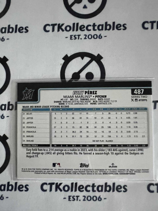 2025 Topps Series 2 Baseball Eury Perez Sand Glitter Foil #487