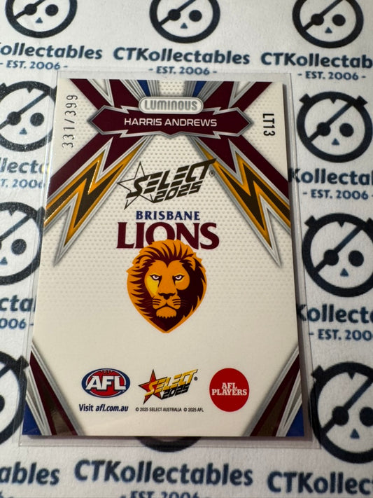 2025 AFL Footy Stars Luminous Harris Andrew Thunderbolt GOLD #331/399 Lions