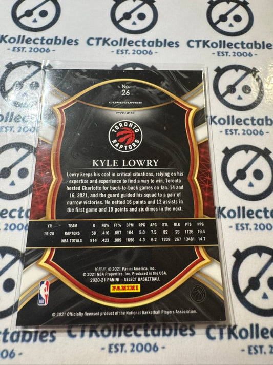 2020-21 NBA Select Kyle Lowry Blue White Purple Cracked Ice Concourse #26