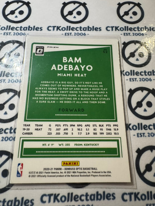 2020-21 NBA Donruss Optic Bam Adebayo Pink Hyper Prizm #52 Heat