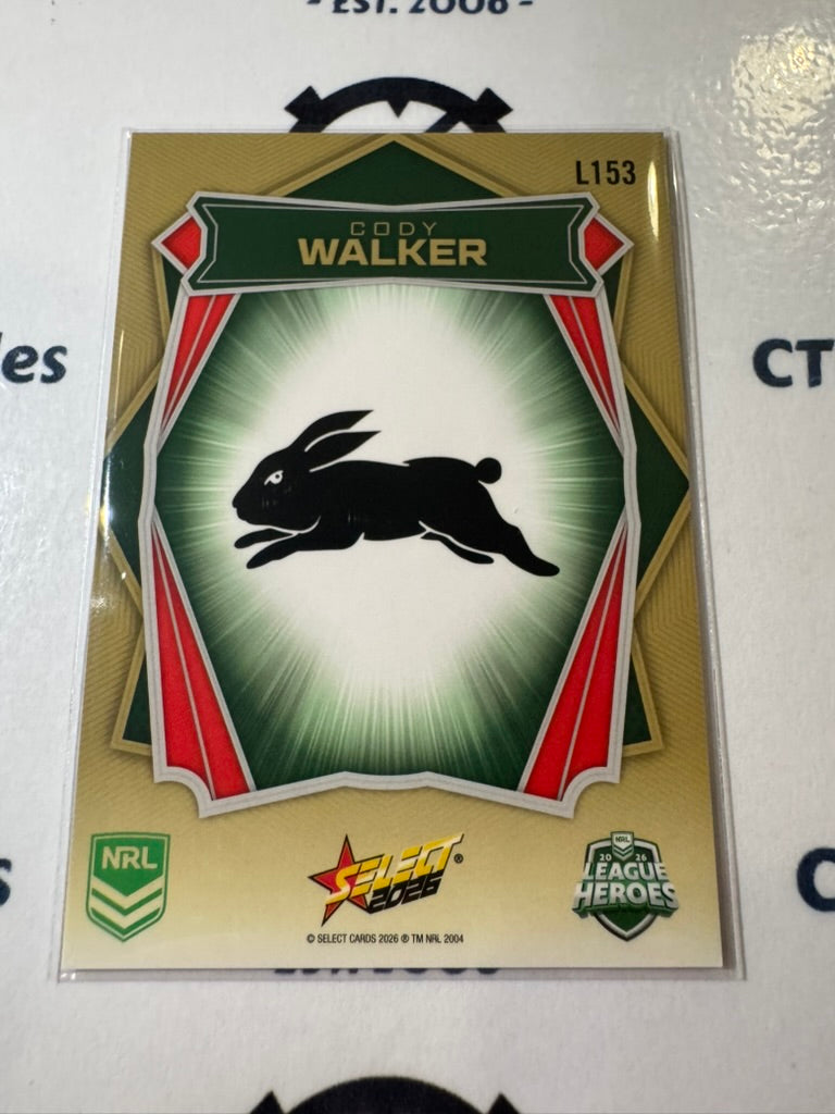 2026 Select NRL League Heroes Luminous Base #L153 Cody Walker Rabbitohs