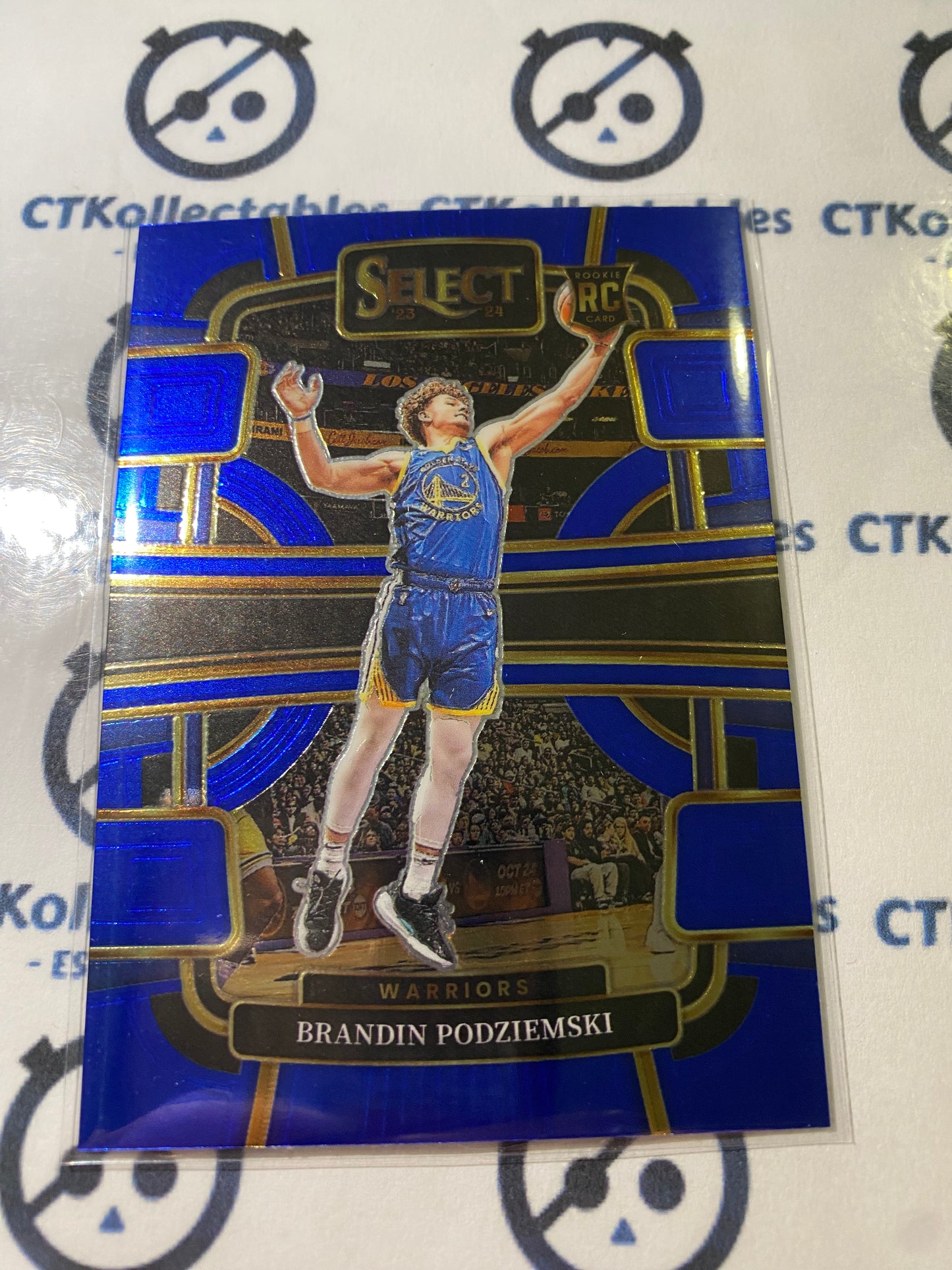 2023-24 Panini NBA Select Brandin Podziemski Blue Rookie Concourse #93