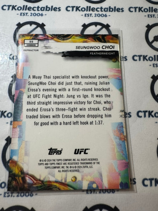 2024 UFC Topps Finest Seungwoo Refractor rookie card RC #55 Featherweight