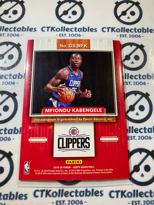 2019-20 NBA Panini Hoops Mfiondu Kabengele Great Significance Auto #GS-MFK Clippers