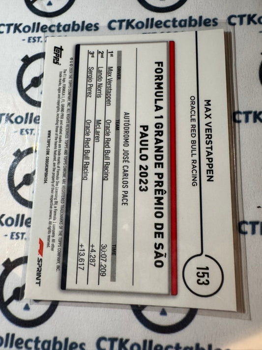 2024 Topps Chrome F1 Max Verstappen "Sprint Winners" #153 Red Bull