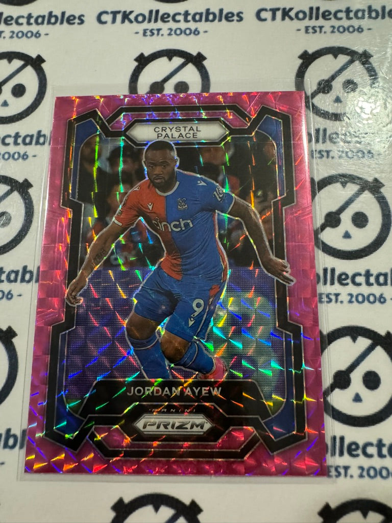 2023-24 Prizm Premier League Soccer Jordan Ayew #180 Pink Mosaic Prizm
