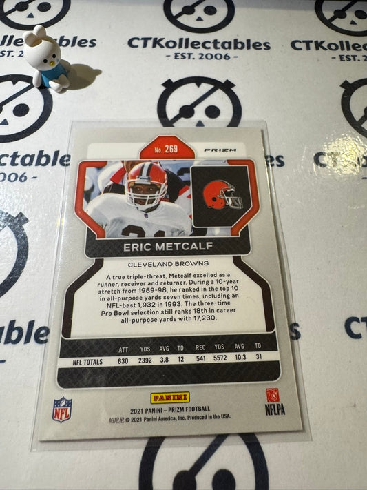 2021 PANINI NFL PRIZM ERIC METCALF RED WHITE BLUE PRIZM #269 BROWNS