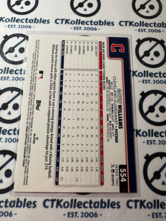 2025 Topps Series 2 Baseball Gavin Williams Future Stars #554 Guardians