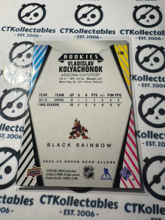 2022-23 Upper Deck NHL Allure Vladislav Kolyachonok Black Rainbow #136