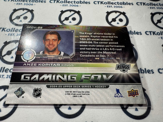 2024-25 Upper deck Hockey Series 1 Anze Kopitar Gaming FOV GFOV-22 Kings NHL