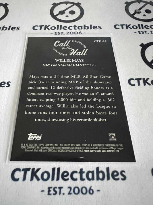 2025 Topps Series 1 Baseball Willie Mays Call to the Hall #CTH-22 Giants
