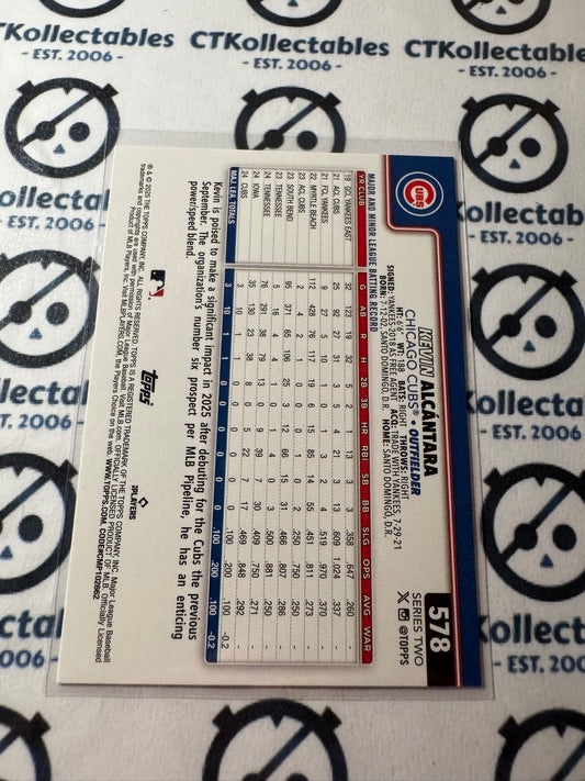 2025 Topps Series 2 Baseball Rookie Card #578 Kevin Alcántara Chicago Cubs RC