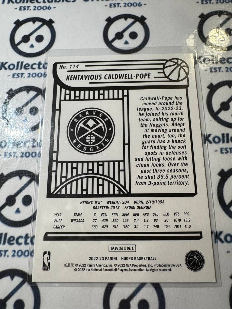 2022/23 Panini NBA Hoops Kentavious Caldwell-Pope Blue #114 Nuggets