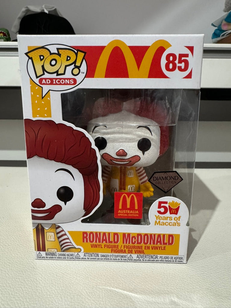 Funko Pop! Ronald Mcdonald #85 Australia Special Edition Diamond #85 (Vaulted)