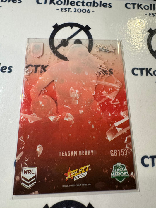 2026 Select NRL League Heroes Game Breakers #GB153 Teagan Berry Dragons