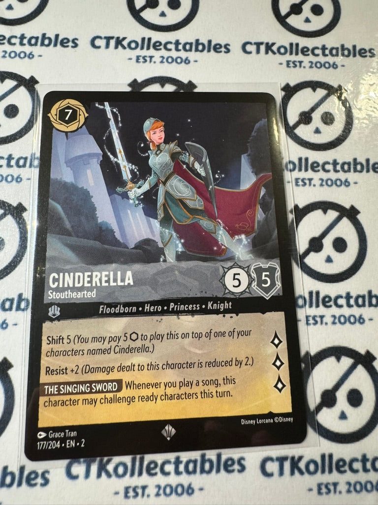 2024 Disney Lorcana Floodborn Non-Foil #177 Cinderella, Stouthearted Super Rare