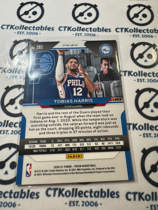2020-21 NBA Panini Prizm Tobias Harris Red White Blue Prizm #202 76ers