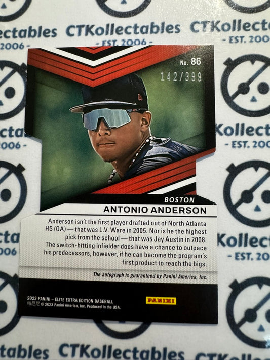 2023 Panini Baseball Elite Extra #86 Antonio Anderson Die Cut Auto #142/399