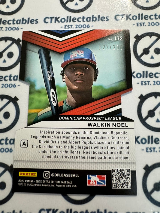 2023 Panini Baseball Elite Extra Walkin Noel Rookie Red Die Cut #127/200