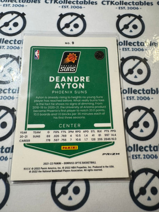 2021-22 NBA Donruss Optic Deandre Ayton Fast break Silver Disco Prizm #9 Suns