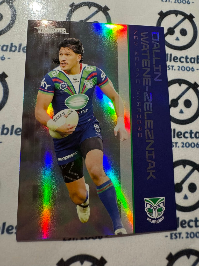 2025 NRL Traders Silver Parallel PS 144 DALLIN WATENE-ZELEZNIAK WARRIORS