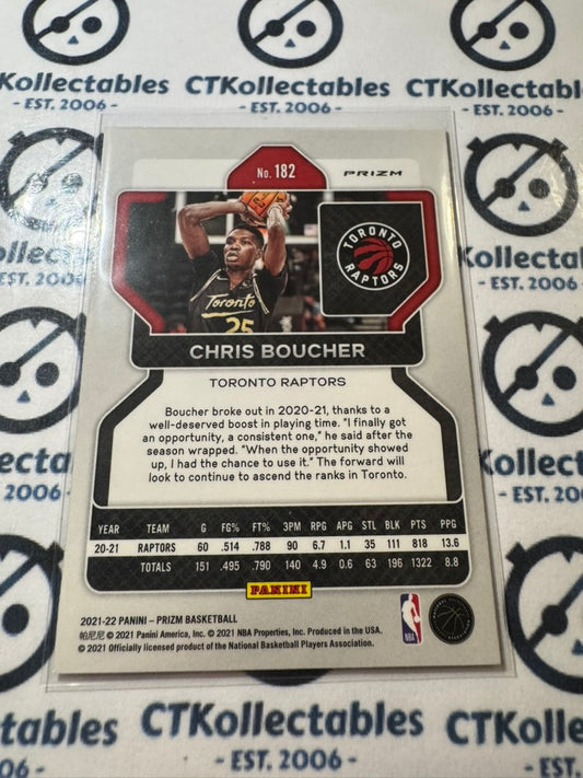 2021-22 NBA Panini Prizm Chris Boucher Silver cracked ice Prizm #182 Raptors