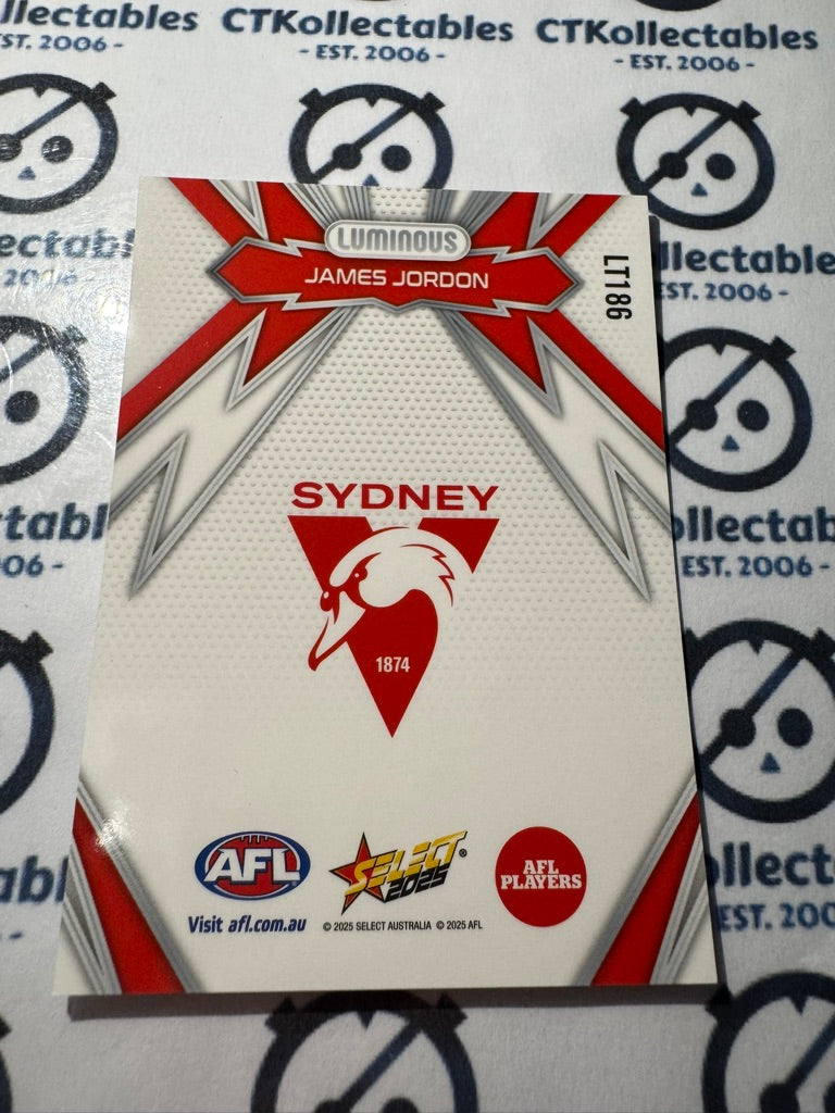 2025 AFL Footy Stars Thunderbolt LT186 James Jordon Swans