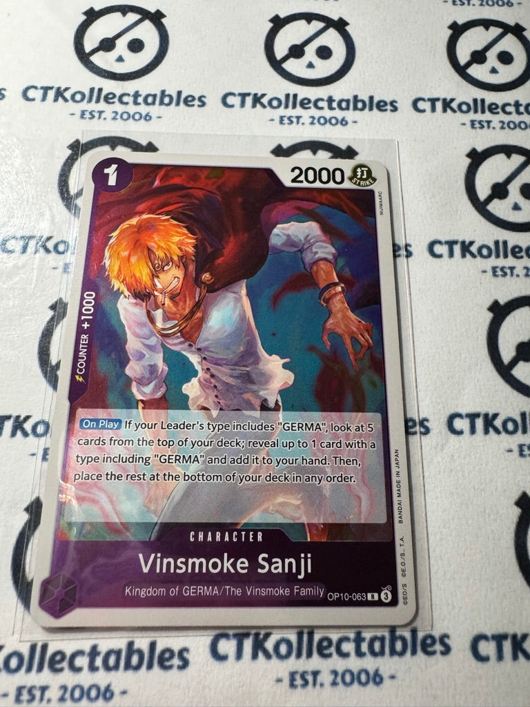 One Piece TCG Vinsmoke Sanji FOIL Card OP10-063 R Royal Blood NM/M