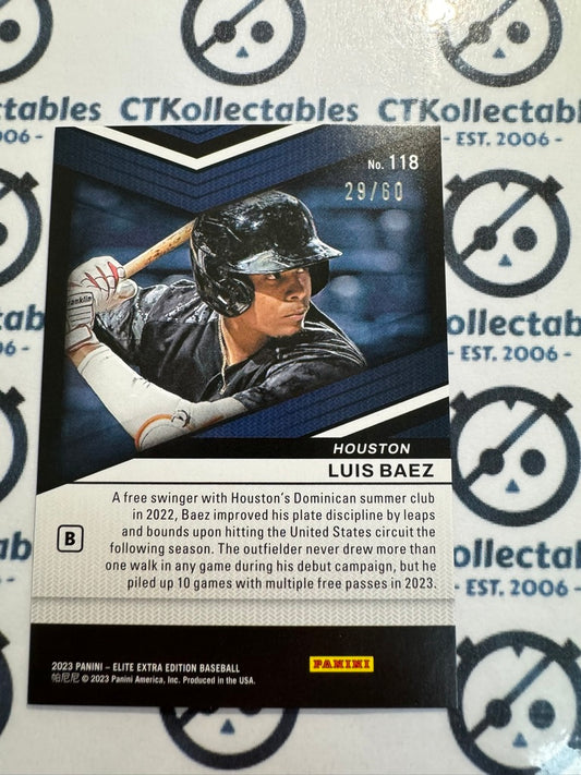 2023 Panini Baseball Elite Extra Luis Baez Primary Colors B #29/60