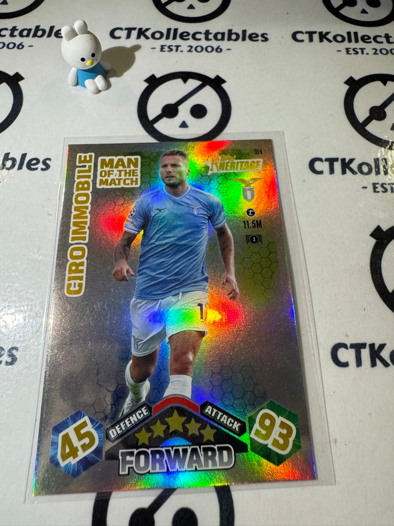 2023-24 TOPPS MATCH ATTAX HERITAGE CIRO IMMOBILE MAN OF THE MATCH #326