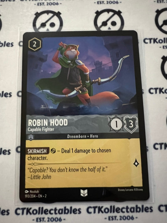 2024 Disney Lorcana Floodborn Non-Foil #193 Robin Hood Capable Fighter Uncommon