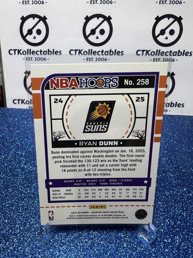 2024-25 Panini NBA HAUNTED HOOPS Rookie Card #258 Ryan Dunn Phoenix Suns